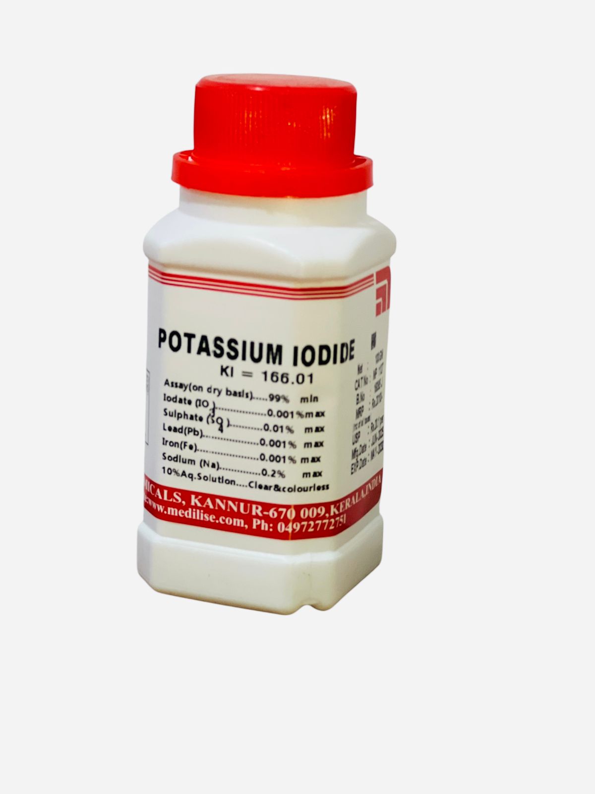 POTASSIUM IODIDE A. R 99.8% KI=166.01 CAS No.7681-11-0